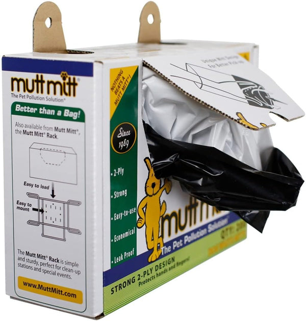 Mutt Mitt® Dispense-A-Mitt™ 2-Ply Dog Waste Pickup Mitts, 200 Count | 2-Ply Pickup Mitts, Header Dispenser Box, Extra-Thick Leak-Resistant Design for Cleaner Hands & Easier Dog Waste Pickup6
