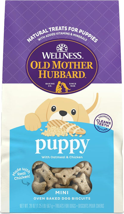 Old Mother Hubbard Wellness P-Nuttier Dog Biscuits, Natural, Training Treats, Peanut Butter Flavor, Mini Size, (20 Ounce Bag)24