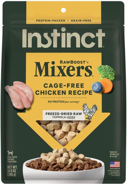 Instinct Freeze Dried Mixers, Dog Food Toppers, Gut Health, 5.5 Oz. Bag22