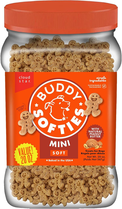 Buddy Softies Soft & Chewy Dog Treats Peanut Butter 20 Oz. Jar1