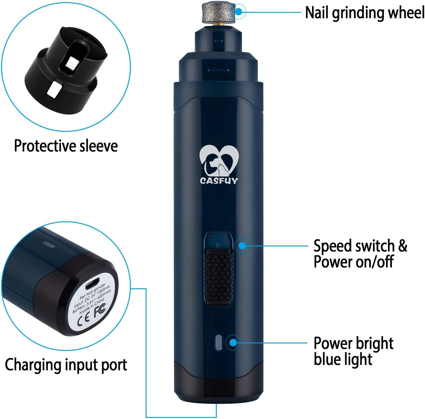 casfuy-dog-nail-grinder-upgraded-professional-2-speed-whisper-quiet-electric-pet-nail-trimmer-painless-paws-grooming-smoothing-for-small-medium-large-dogs-cats-dark-blue