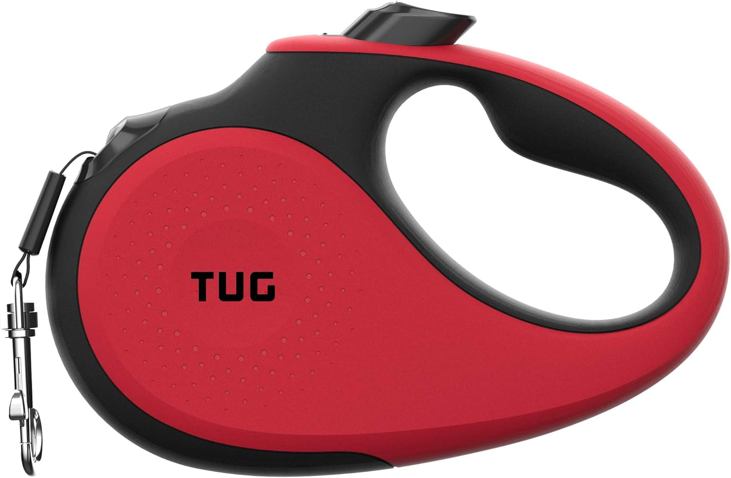 tug-360-tangle-free-retractable-dog-leash-16-ft-strong-nylon-tape-one-handed-brake-pause-lock-medium-white