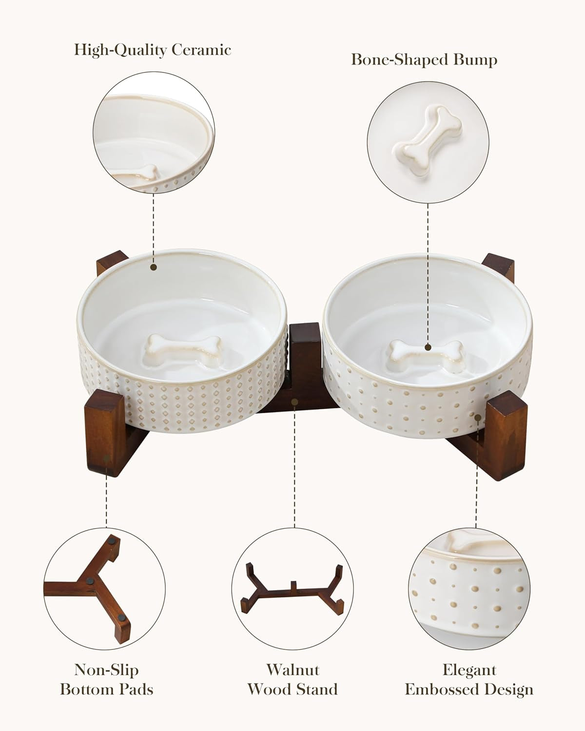 malacasa-dog-bowl-set-ceramic-bowls-with-walnut-wood-stand-1-5-cups-rhombic-and-polka-dot-design-non-slip-base-for-cats-and-dogs-about-26-heavier-than-similar-ceramic-bowls