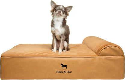 NOAH & PAW Large Dog Bed, 35X25X8.7 Inch, Orthopedic Dog Beds, Eggshell Memory Foam Infused with Cooling Gel, Water Resistant, Machine Washable, Includes Inner Cover (Velvet Collection)36