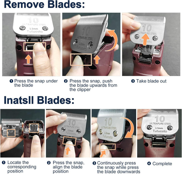 3 Pack 10 Clipper Blade Compatible with Andis, Wahl and Oster Dog Clippers | Detachable Pet Grooming Replacement Blade for Dog Grooming Clippers, Replacement Blades, Compatible Accessory6