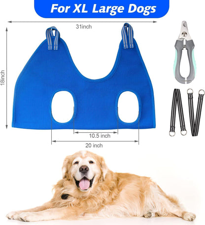 ATESON Pet Grooming Hammock with Nail Clippers/Nail Trimmers/Grooming Scissors, Dog Grooming Harness for Nail Trimming, Pet Grooming Sling Helper3