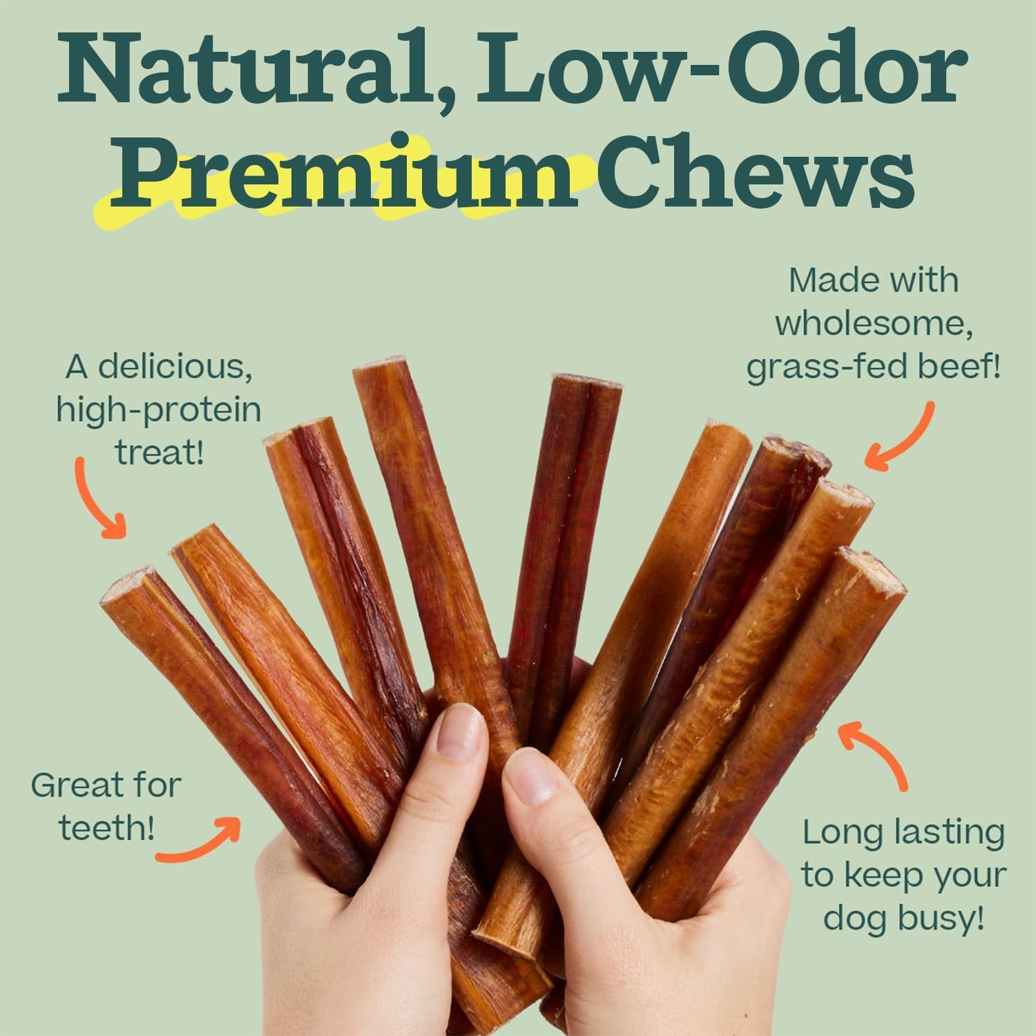 woof-bully-sticks-dog-treats-chew-sticks-for-dogs-long-lasting-dog-chew-treats-made-with-free-range-grass-fed-beef-6-sticks-10pk