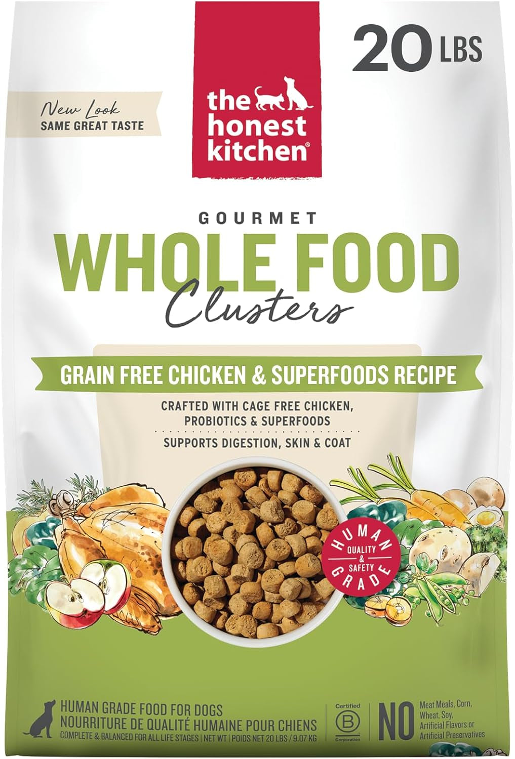 the-honest-kitchen-grain-free-beef-superfoods-whole-food-clusters-human-grade-dry-dog-food-vet-crafted-nutritional-support-for-skin-coat-digestion-overall-wellness-5-lb-bag