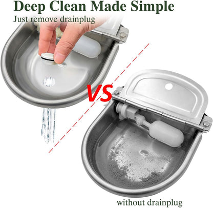 Automatic Dog Water Dispenser - Auto Filling Water Bowl for Dogs, Cats, Chickens and Livestock - Indoor Outdoor Pet Waterer Feeder with Float Valve4