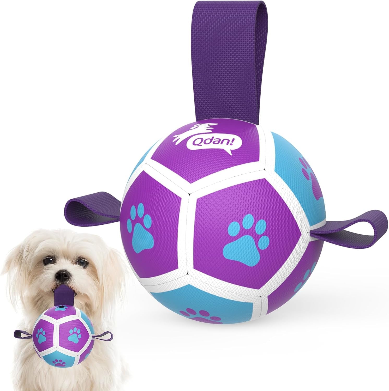 qdan-dog-toys-dog-balls-6-inch-dog-soccer-ball-with-straps-herding-balls-dog-birthday-toy-balls-for-20-40lbs-dogs-outdoor-puppy-toys-to-keep-them-busy-interactive-toy-for-tug-pool-water-toy-ball