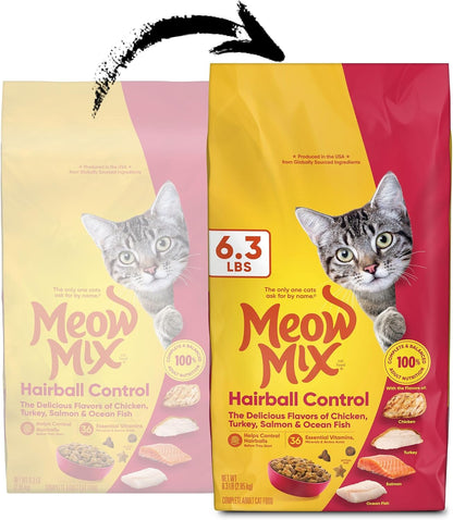 Meow Mix Hairball Control Dry Cat Food, 6.3 Pound Bag2