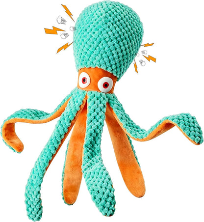 Fuufome Octopus Squeaky Dog Toys for Puppy, Small and Medium Large Breed | Tough Soft Fabric, Interactive Daily Companionship, Tug of War Doggie Toy, Training Reward, Birthday Gift13