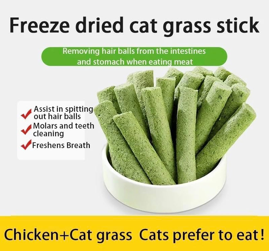 meowly-110g-cat-grass-sticks-for-cats-natural-chicken-flavored-cat-grass-sticks-for-teeth-cleaning-and-hairball-remedy