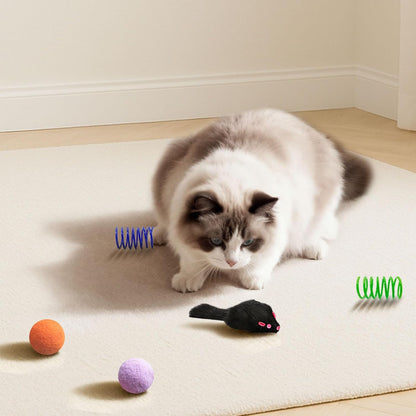 Cat Toys for Indoor Cats, 34 Pack Interactive Cat Toy Set for Kitten | Kitten Toys Variety Pack with Chew Toy, Spring, Mouse & Ball, Ideal for Enrichment, Boredom Relief and Self Play, Toy Bulk7