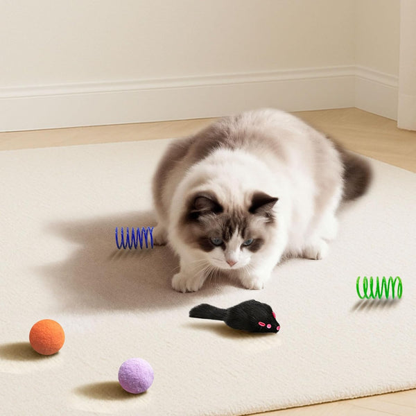 Cat Toys for Indoor Cats, 34 Pack Interactive Cat Toy Set for Kitten | Kitten Toys Variety Pack with Chew Toy, Spring, Mouse & Ball, Ideal for Enrichment, Boredom Relief and Self Play, Toy Bulk7