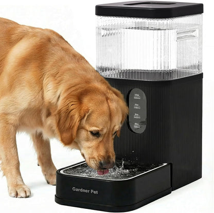 Gardner Pet 2.2 Gallon Automatic Dog Water Bowl Dispenser 8.5L Gravity Water Feeder with Stainless Steel Bowl & Maifan Stone Filter, Bpa-Free for for Cats and Dogs (Black, 2.2 Gallon)9