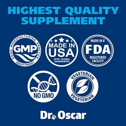 Taurine Supplement for Dogs Meets RDA of 500 Mg per 25Lbs Weight unlike Most Alternatives, 120Ct, Helps Maintain Dog Heart Health, Normal Function of the Cardiac Muscle & Normal Blood Flow6
