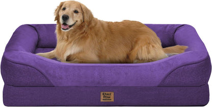 Chez Paw Waterproof Orthopedic XL Dog Bed for Large and Extra Large Dogs | Egg Crate Foam, 4-Sided Bolster Support, Waterproof Liner, Non-Slip Bottom, Machine Washable Cover, 42 X 30 Inch16