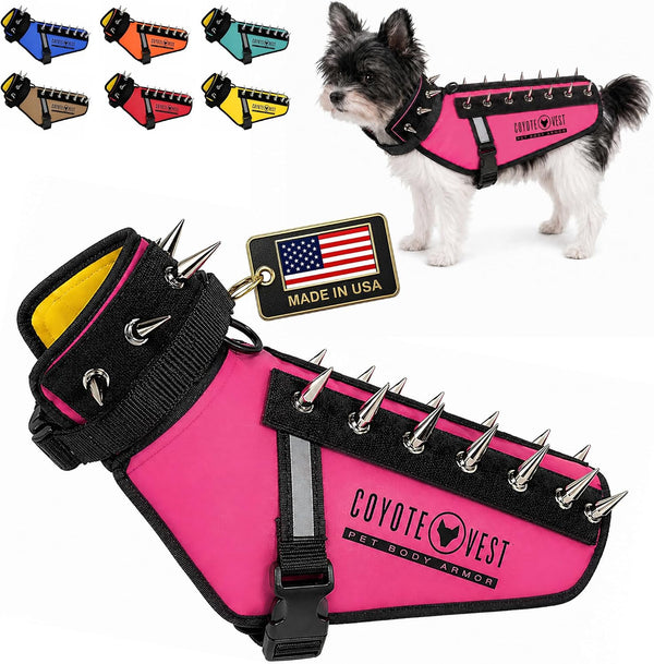 Coyotevest Dog Harness, Stab-Resistant Coyote Vest, Small, Neon Pink | Reflective Stab-Resistant Vest Helps Protect Small Dogs from Coyotes, Aggressive Dogs and Birds of Prey, Made in the USA16