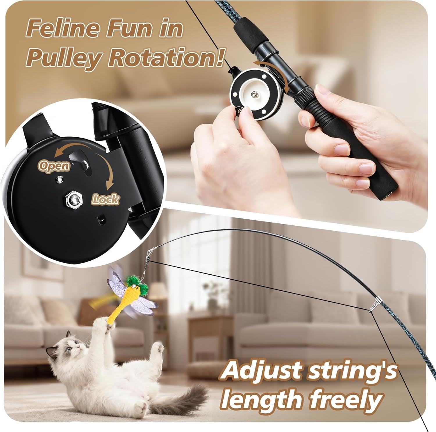 pawaboo-cat-feather-toys-4-pack-interactive-cat-feather-teaser-wand-toys-retractable-fishing-pole-wand-catcher-exerciser-with-refill-fish-dragonfly-worm-with-bells-fun-cat-kitten-kitty-playing-toy
