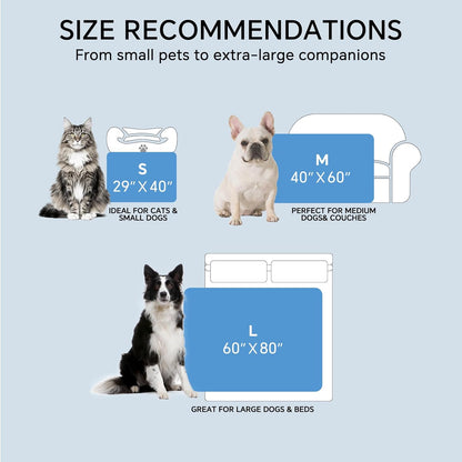 Luciphia Q-MAX>0.4 Cooling Dog Blanket Breathable Cold Pet Puppy Blue,29X40 | Silky Soft Self-Cooling; Summer Calming Mat; Easy Clean Washable; Lightweight Couch Protector for Dogs, Cats, and Puppies.7
