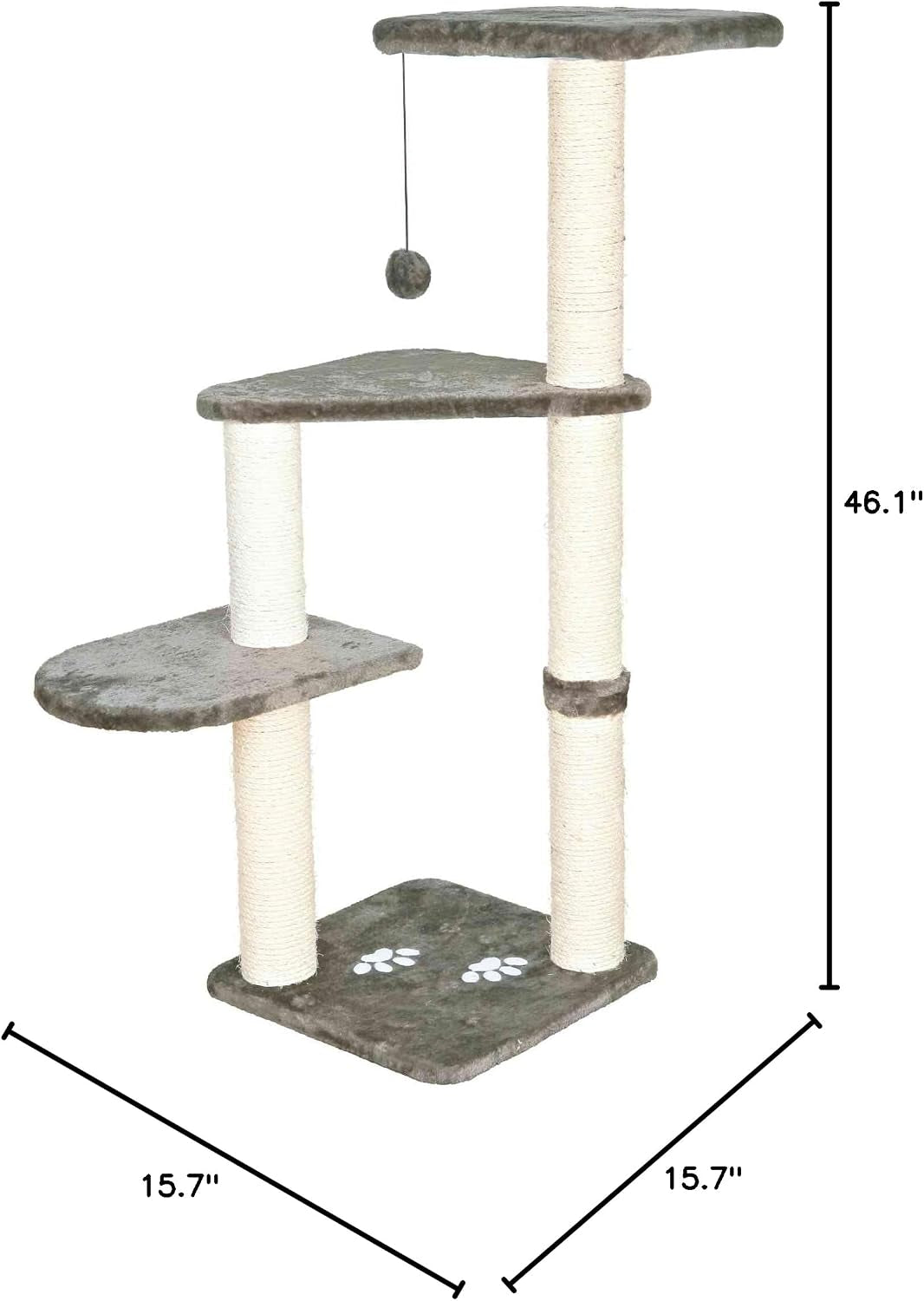 trixie-altea-cat-tree-tall-scratching-posts-3-elevated-platforms-dangling-cat-toy-cat-playground-platinum-gray