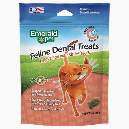 Emerald Pet Grain-Free Cat Dental Treats with Salmon – Crunchy Natural Dental Treats for Cats to Clean Teeth, Freshen Breath, and Reduce Plaque & Tartar – 11 Oz Tub9
