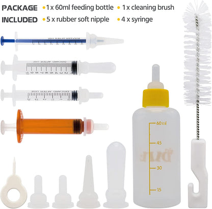 Puppy Kitten Bottle for Nursing, Newborn Baby Dog Cat Rabbit Feeding Feeder5