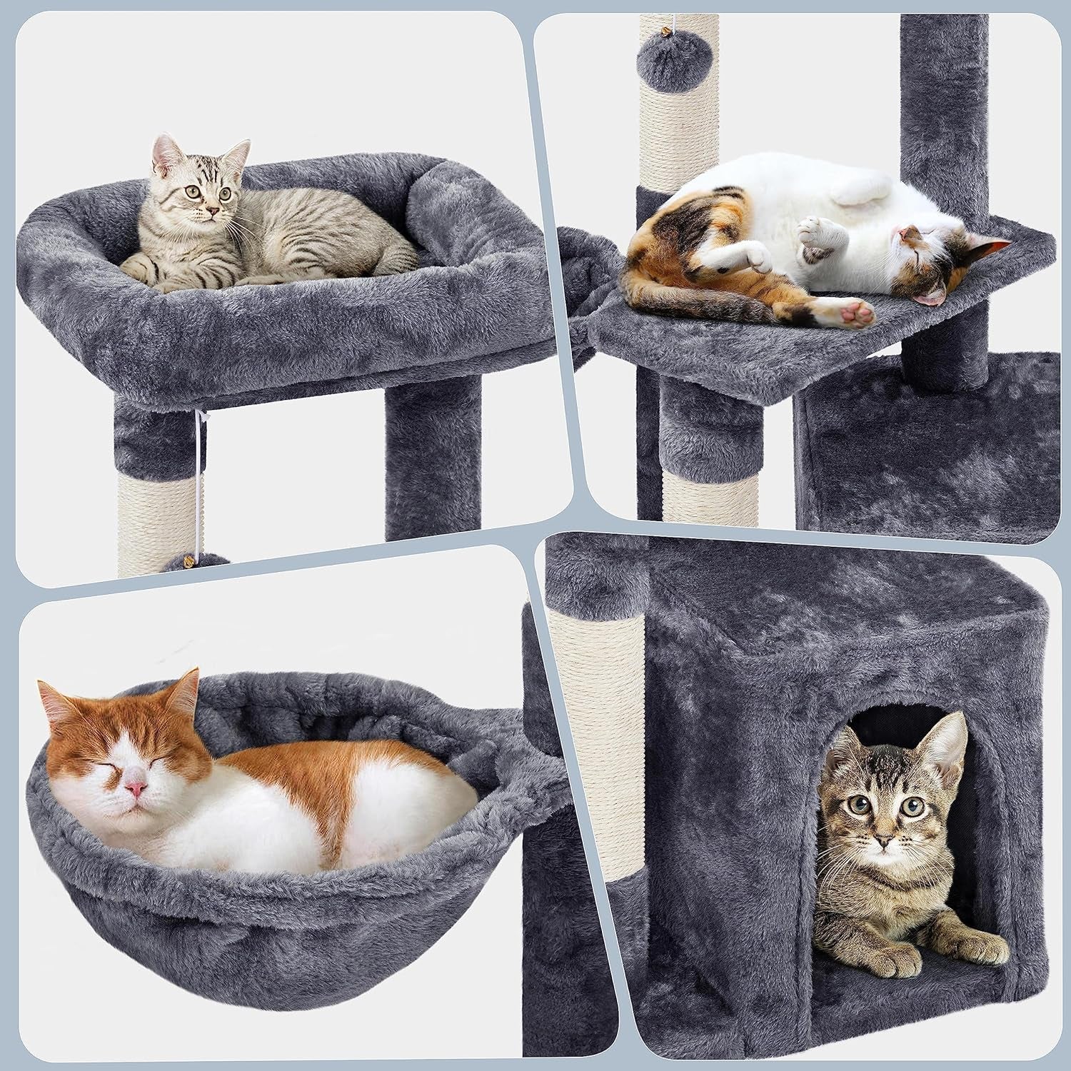 yaheetech-34-5in-scratching-post-cat-scratchers-for-indoor-cats-and-kittens-multifunctional-activity-post-w-sisal-rope-dangling-ball-large-condo-dark-gray