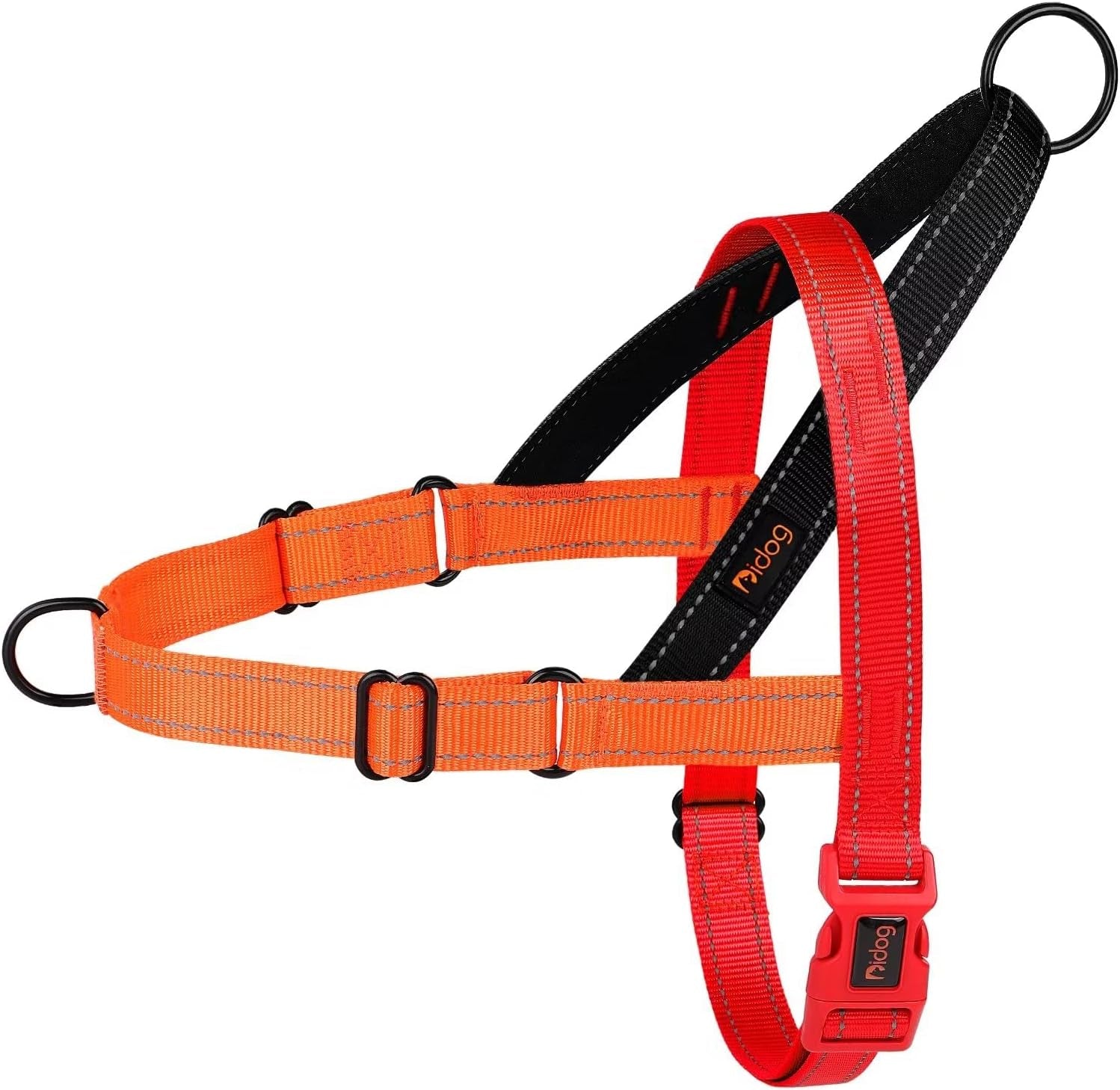 didog-no-pull-dog-harness-for-large-dogs-soft-padded-handle-green-l-quick-fit-easy-on-and-off-front-adjustable-lightweight-vest-colorful-reflective-strips-easy-for-walking-and-training