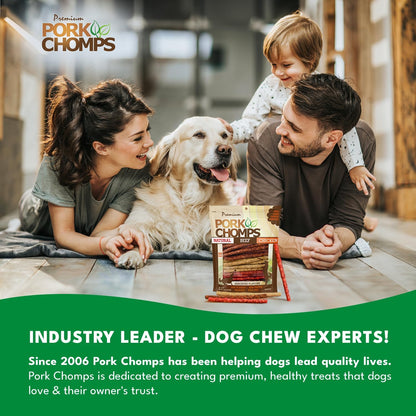 Pork Chomps Dog Chews, 5 in Munchy Sticks, Assorted Flavors, 50 Count | Oven-Baked from Real Pork Skin - a Rawhide-Free Chew That'S Low in Fat, High in Protein, and Easy to Digest7
