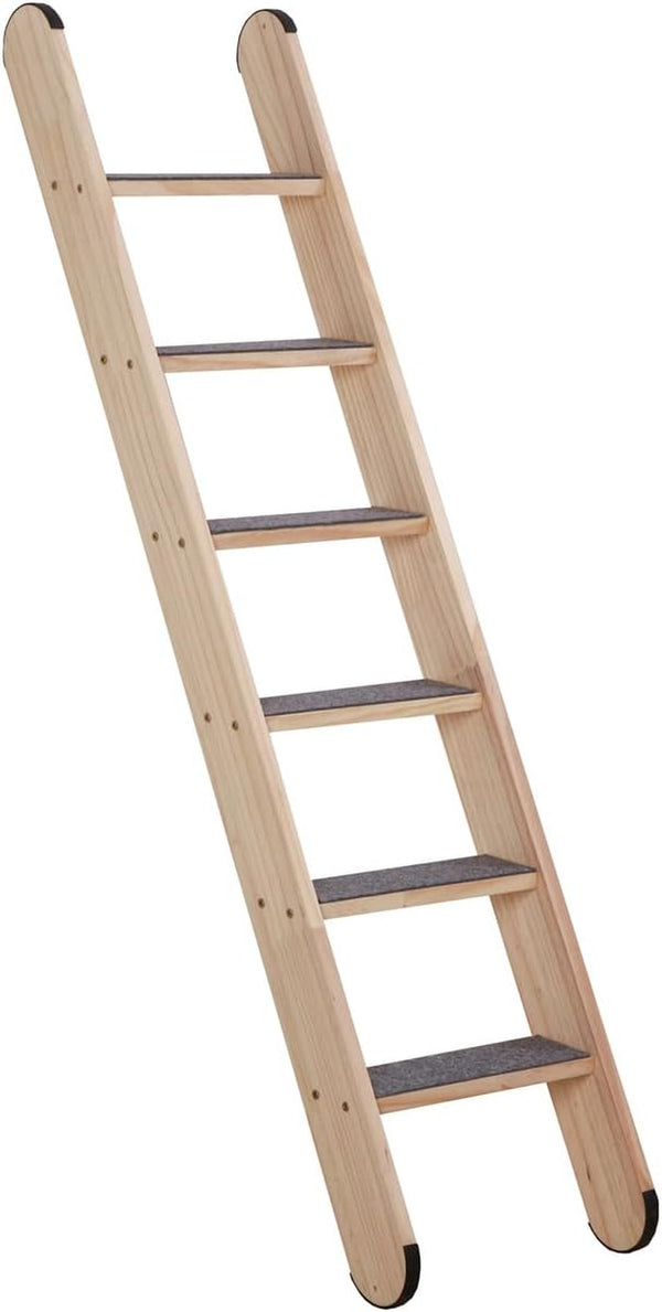 SHENGOCASE Solid Wood Wall Leaning Cat Ladder for Indoor Cats and Small Medium Dog, Stair Step for Window Bed, Wall Climbing Furniture (47.2")1