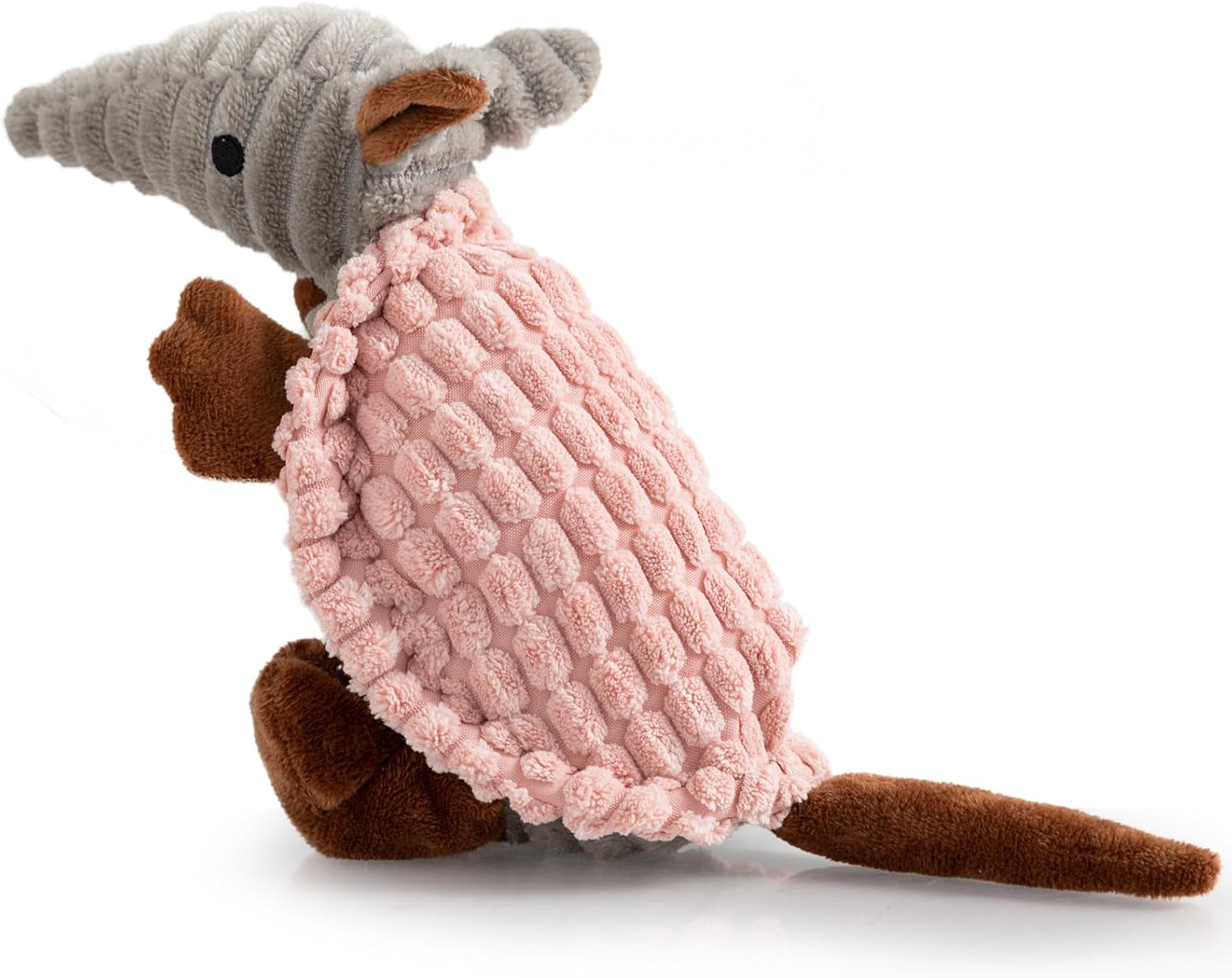 hollypet-plush-dog-squeaky-toy-stuffed-armadillo-animal-pet-puppy-chew-toys-with-clean-teeth-for-small-medium-large-all-breed-sizes-dogs-gray-8-in