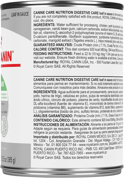 ROYAL CANIN Canine Care Nutrition Digestive Care Adult Loaf in Sauce Dog Food, 13.5 Oz (Pack of 12)2