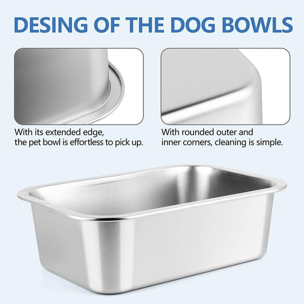 Stainless Steel Dog Water Bowl: 1.25 Gallons Metal Pet Water & Food Bowl No Spilling - High Capacity Dog Bowls for Medium, Larges, X-Large Dogs6