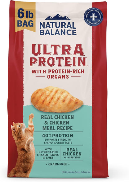 Natural Balance Ultra Protein Dry Cat Food, Real Salmon & Chicken Meal Recipe with Chicken Liver & Chicken Hearts - 10 Lbs.13