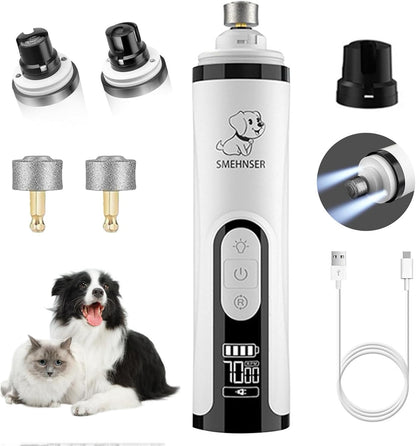 2026 Upgraded Silent Groom Pro Nail Grinder - 3-Speed Cordless Grooming Pro Nail Grinder, Pet Nail Trimmer with 2 LED Light,Usb-C Rechargeable & 2 Grinding Wheels for Small Medium Large Dogs and Cats1