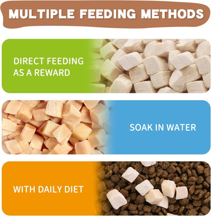 Dancing Tail Freeze Dried Raw Cat and Dog Treats, Healthy Limited Ingredient Chicken Cube Weight Control Traing Treats for Small Dogs Cats 5 Ounce4