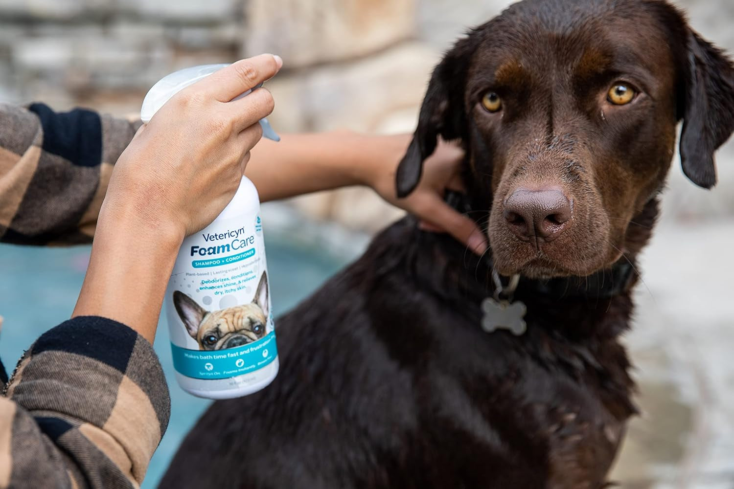 vetericyn-foamcare-dog-shampoo-and-conditioner-instant-foaming-spray-on-hypoallergenic-shampoo-plant-based-formula-for-dogs-and-cats-16-ounce