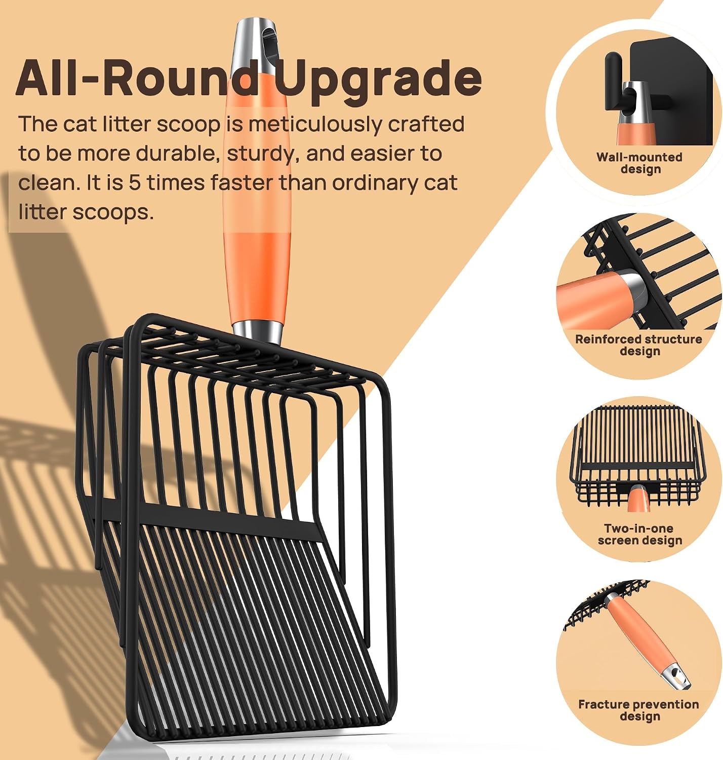 heavy-duty-metal-cat-litter-scoop-with-holder-broom-and-dustpan-set-quick-sifting-mesh-for-clump-free-cleaning-compatible-with-most-litter-types