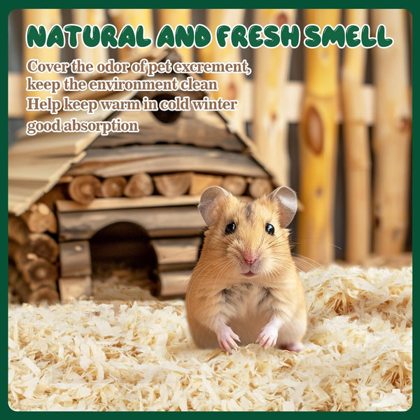 Sukh Hamster Bedding - Aspen Shavings Small Animal Pet Bedding | Aspen Bedding for Small Animals, Guinea Pigs, Rabbits, Hamsters, Gerbils, Chinchillas, Rats, Mice, Snakes & Hedgehogs, 14 OZ5