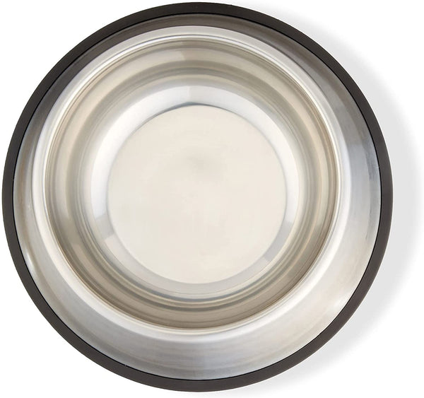 Amazon Basics Stainless Steel Non-Skid Dog Water and Food Bowls, Dishwasher Safe, Rust Resistant, 38Oz Capacity, 10 X 2.8 Inches, 2-Pack4