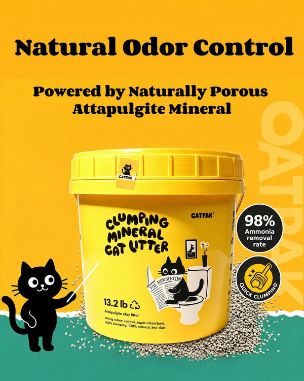 99% Dust Free Clumping Cat Litter, Natural Attapulgite Clay, Unscented Odor Control, Lightweight, Low Tracking, for Housebreaking Multi Cat Kitty, Kittens & Robot Litter Machines 13.2 Lb13