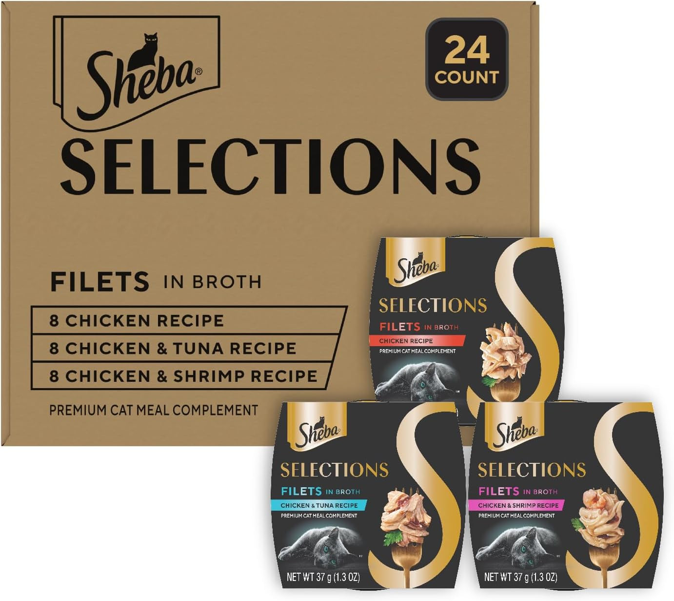 sheba-selections-wet-cat-food-complement-chicken-tuna-1-3-oz-12-ct-grain-free-real-chicken-1-ingredient-no-artificial-flavors-peel-serve-food-topper-or-treat-1-3-oz-cups-adult-food