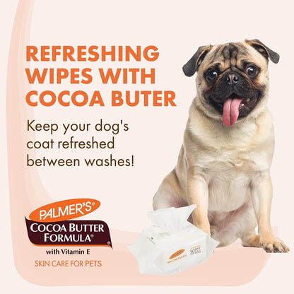 Palmer'S for Pets Cocoa Butter Refreshing Wipes for Dogs, 100 Count | Vitamin E Formula, Paraben- and Phthalate-Free, Gentle Daily Grooming, Dogs and Puppies2