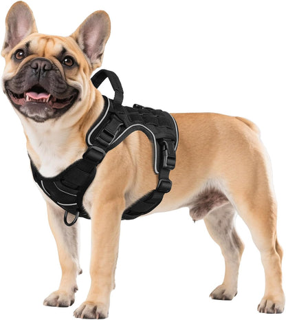 WINGOIN Tactical Dog Harness for Large Dogs, Heavy Duty No Pull Dog Harness with Handle, Adjustable Reflective Military K9 German Shepherd Big Size Dog Vest for Walking, Training, Hunting, Green (L) | with Handle,Adjustable Reflective,Green Military K9 Style,Big Size Dog Vest,For German Shepherd,For Walking Training Hunting14