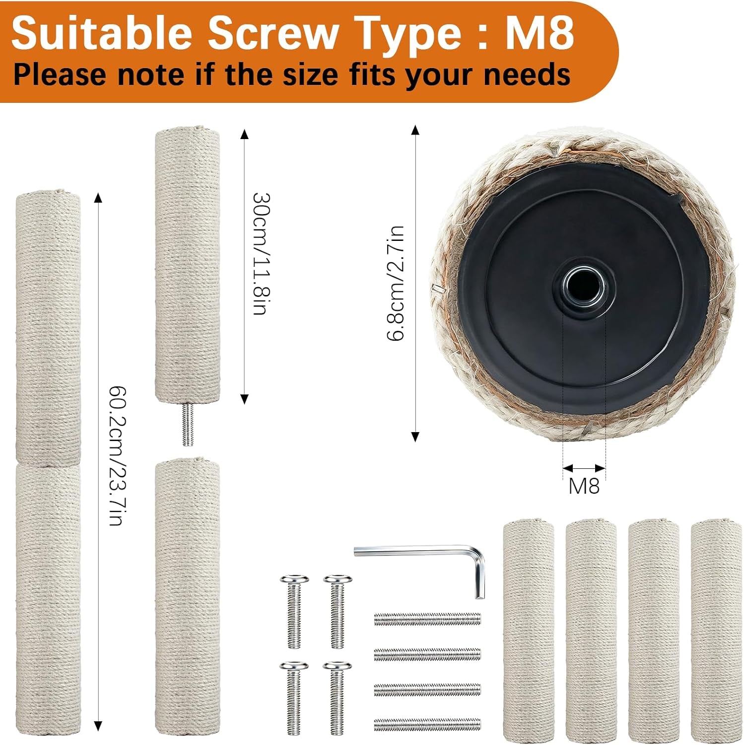 4-pcs-cat-scratching-post-replacement-12in-cat-tree-tower-scratch-pole-refill-parts-with-m8-screws-sisal-rope-cat-furniture-protector