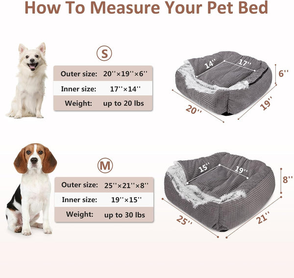 MIXJOY Dog Beds for Small Dogs, Rectangle Cave Hooded Blanket Puppy Bed, Luxury Orthopedic Cat Beds for Indoor Cats, Warmth and Machine Washable (20 Inches, Grey)7