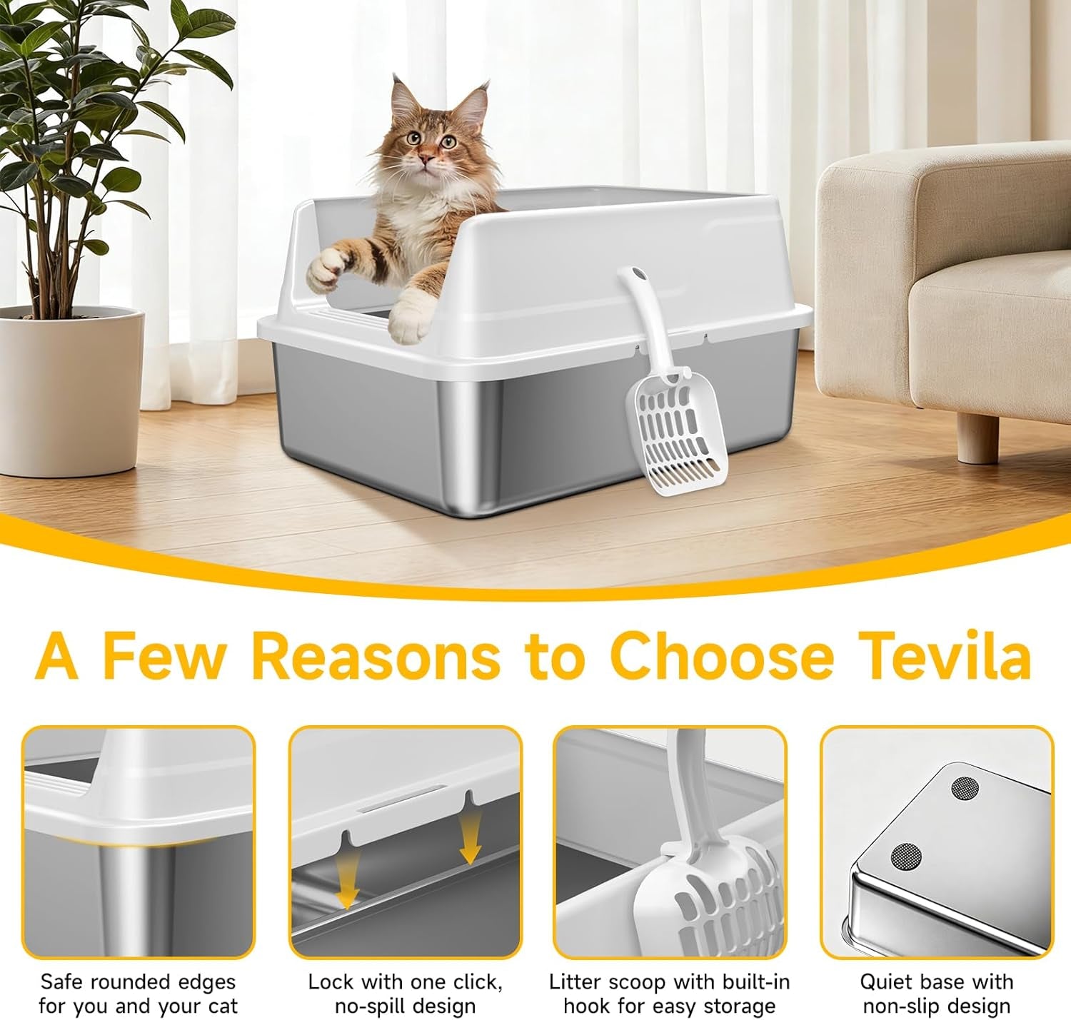 stainless-steel-cat-litter-box-with-scoop-m-metal-pan-for-kittens-metal-litter-box-with-high-sides-lid-open-top-low-entry-non-stick-easy-clean-kitty-cat-box-for-indoor-cats-high-wall