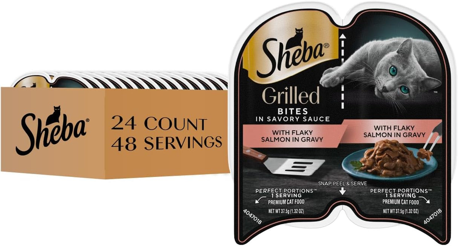sheba-perfect-portions-grilled-bites-wet-cat-food-tuna-2-6-oz-24-ct-real-tuna-snap-peel-serve-twin-pack-trays-zero-leftovers-shredded-grilled-strips-aafco-compliant-48-servings